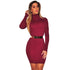 Womens Millie High Neck Mini Bodycon Dress #Long Sleeve #High Neck #Mini Bodycon